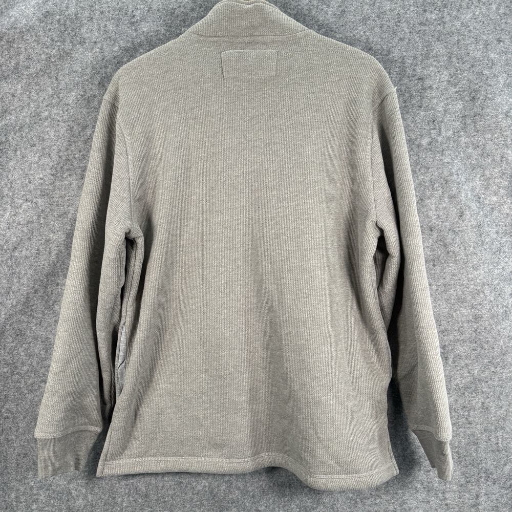 Stanley Sweatshirt Mens M Gray Sherpa Lined Quarter Zip Pullover Outdoors Casual - Picture 3 of 14